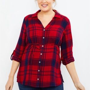 Maternity button down blouse